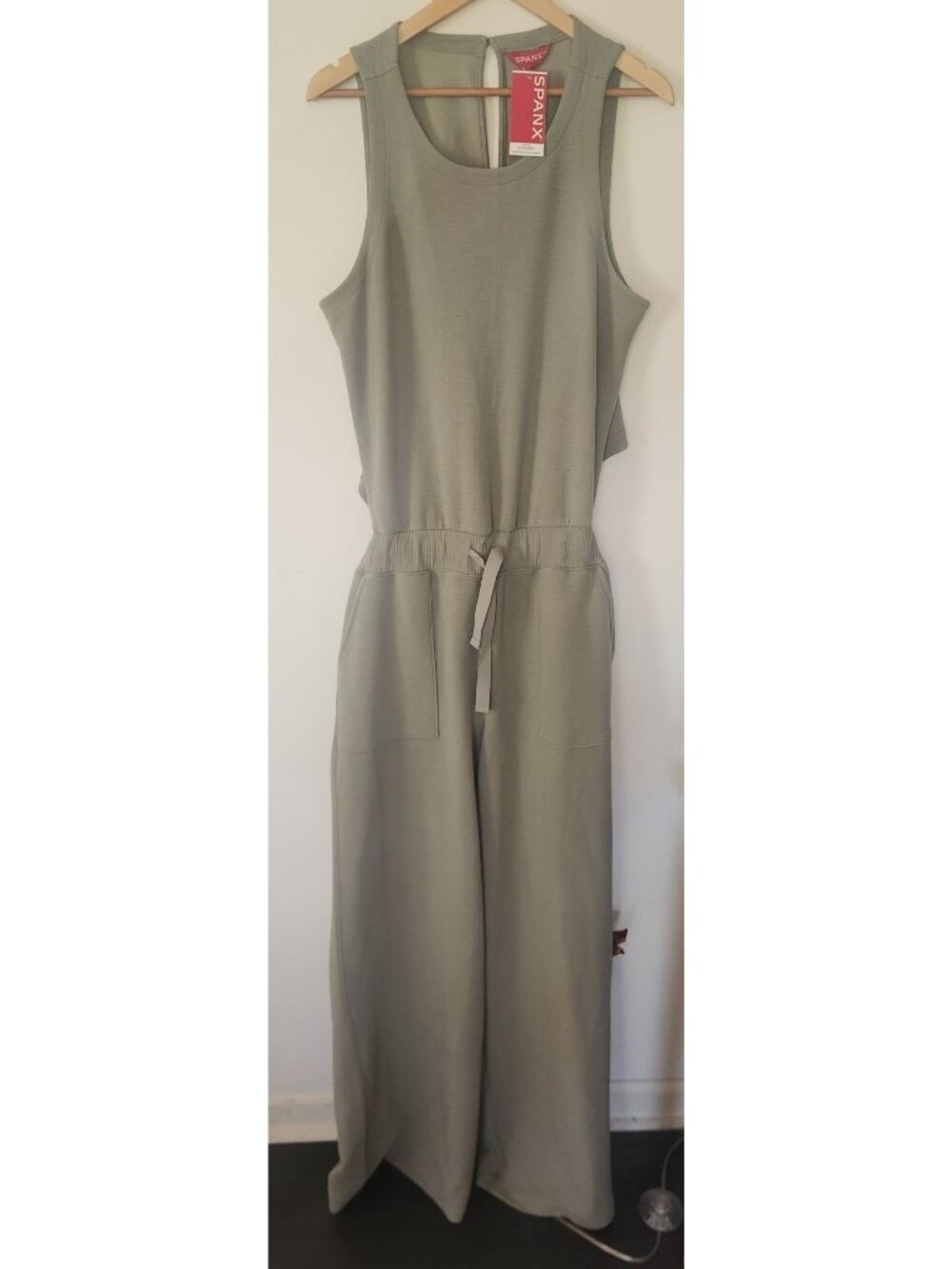 Spanx Women's Sz. XL Sage French Rib Sleeveless Jumpsuit NWT